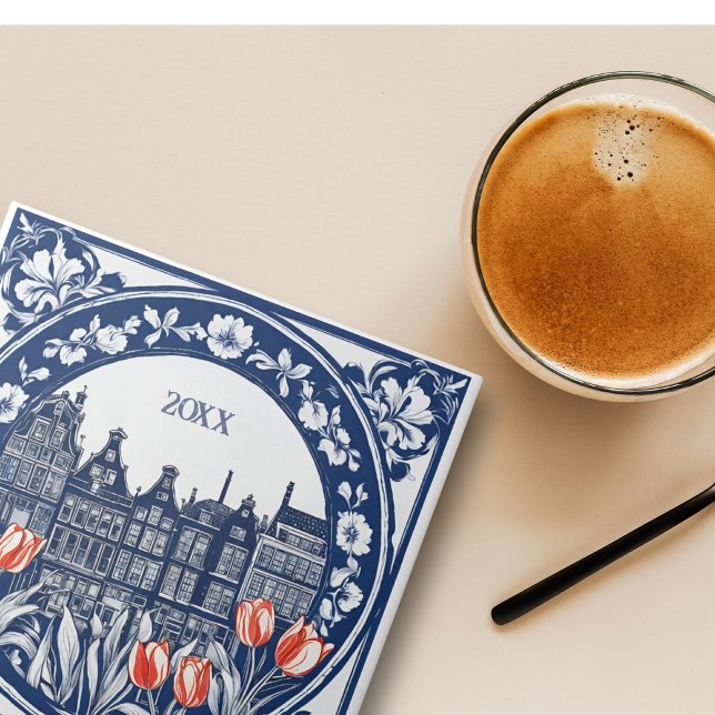 Custom Blue Delft Amsterdam Souvenir Tile (Creator Uploaded)