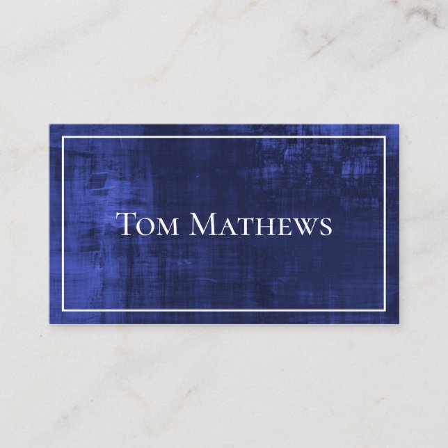 Custom Blue Fabric Business Card (Front)