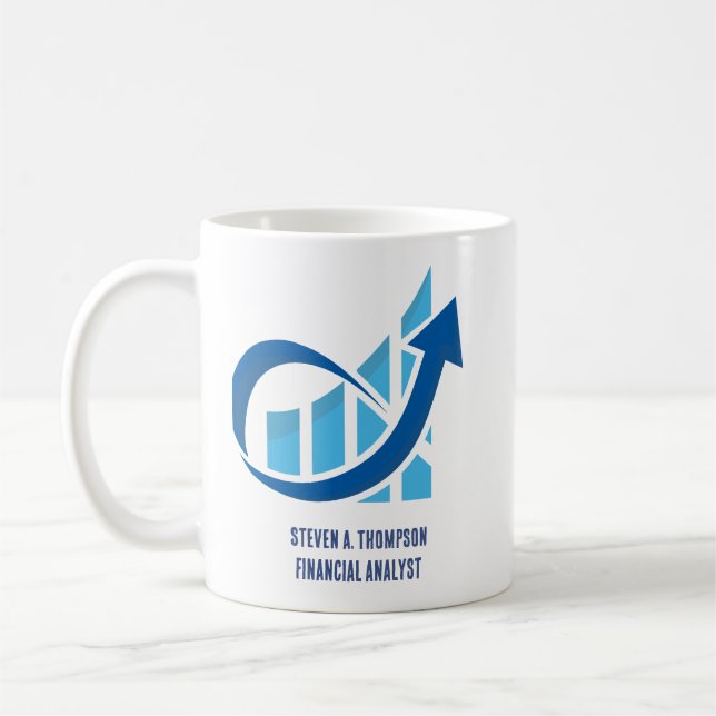 Custom Blue Finance Mug (Left)