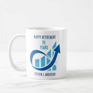 Custom Blue Finance Retirement Coffee Mug