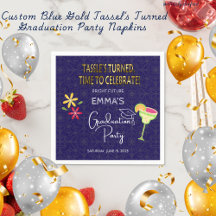 Custom Blue Gold Tasselߴs Turned Graduation Party