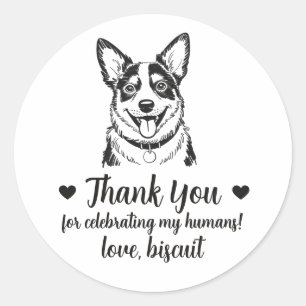 Custom Blue Heeler Dog Wedding Favour Stickers