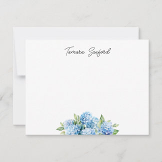 Custom Blue Hydrangea Card