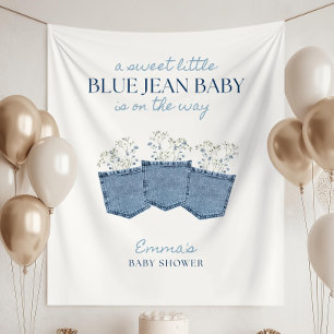 Custom Blue Jean Baby Shower Decorations, Western  Tapestry