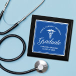 Custom Blue Medical School Graduation Gift Box<br><div class="desc">This custom blue medical school graduation gift box features classy white typography under a medical caduceus and your college name for the class of 2025. Customize with your graduating year under the elegant calligraphy for a great personalized university graduate keepsake present.</div>