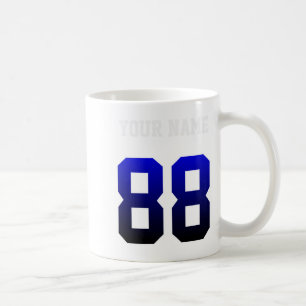 Custom Blue Number 88 Personalized T Shirt  Coffee Mug
