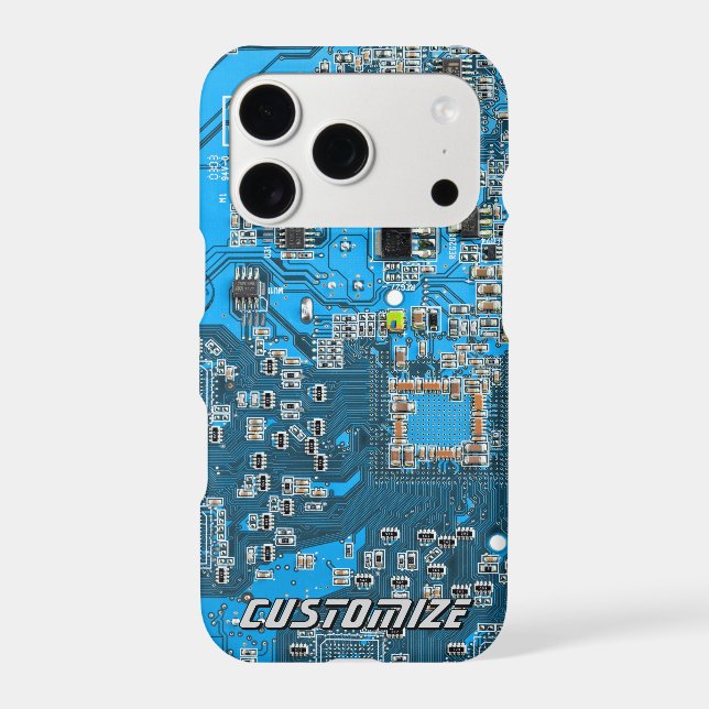 Custom Blue PCB Circuit Board for IT Pros 2 (Back)