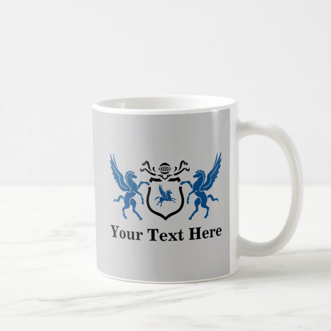 Custom Blue Pegasus Coffee Mug (Right)