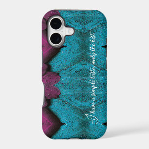 Custom blue plumage iPhone Case