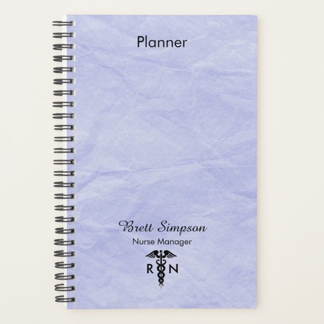 Custom Blue Professional Registered Nurse Planner (Front)