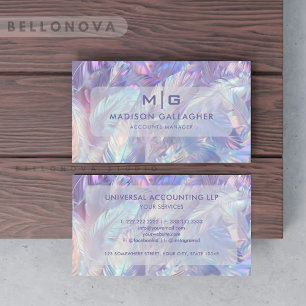 Custom Blue Purple  Frizzle Pattern Professional Business Card