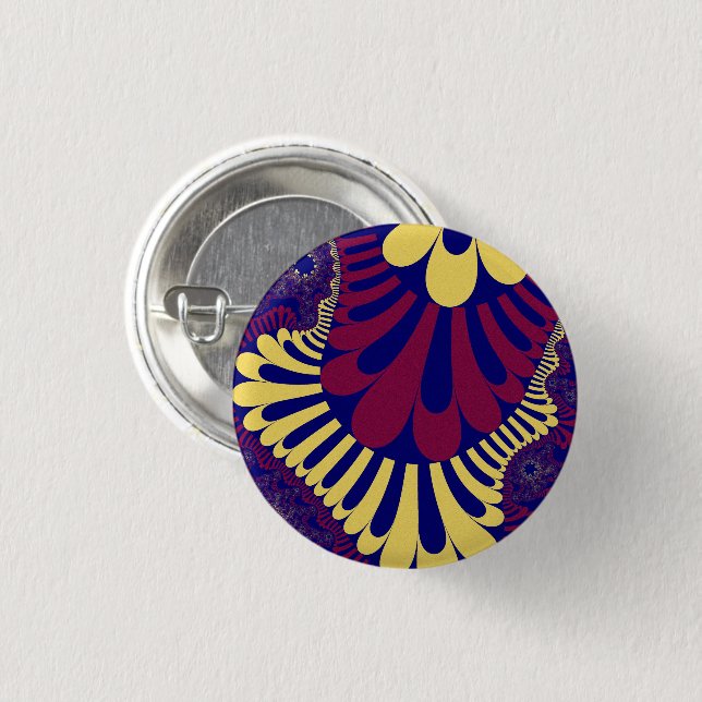 Custom Blue Red Loop Small Round Button (Front & Back)