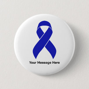 Custom Blue Ribbon Colon Cancer Awareness 2 Inch Round Button