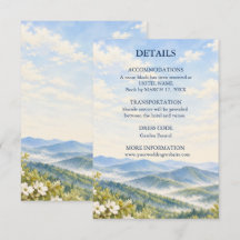 Custom Blue Ridge Spring Watercolor Wedding