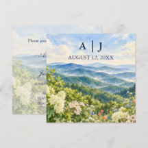 Custom Blue Ridge Summer Watercolor Wedding