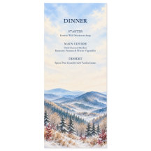 Custom Blue Ridge Winter Watercolor Wedding