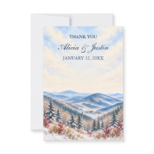Custom Blue Ridge Winter Watercolor Wedding