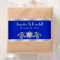 Custom Blue & Silver Mini Wine Bottle Label