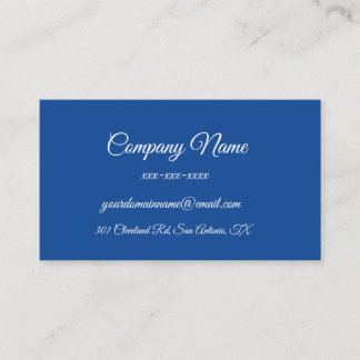 Custom Blue Simple Business Card