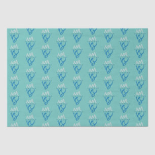 Custom Blue Teal Abstract Iceberg Inspirational Tissue Paper