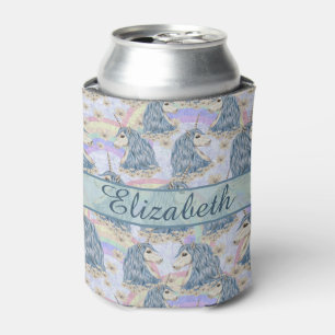 Custom Blue Unicorns to Personalize Can Cooler