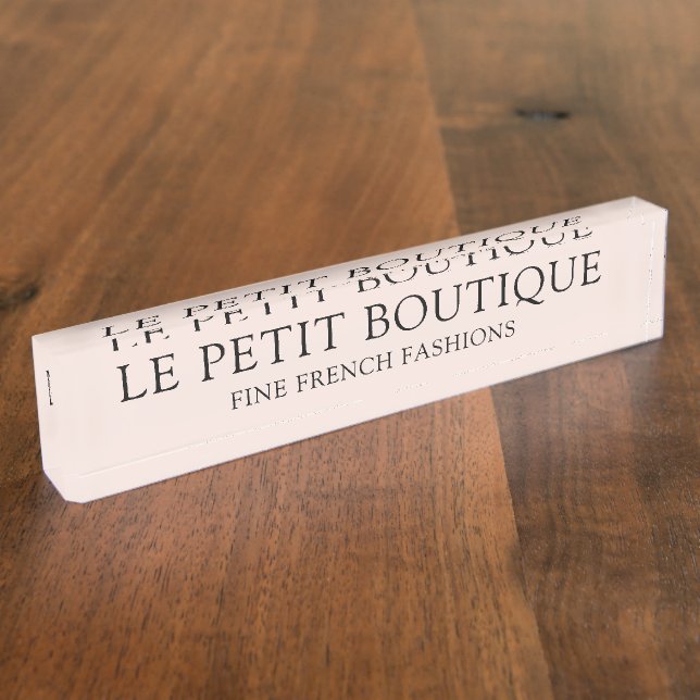 Custom Blush Business  Nameplate (Side)
