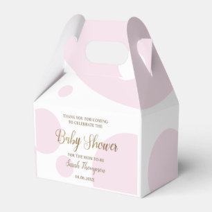 Custom Blush pink and white baby girl shower  Favor Box