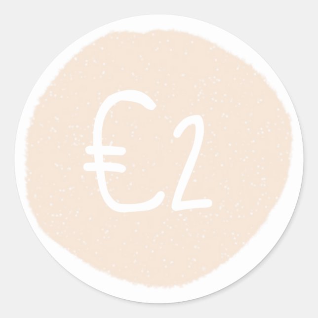 Custom Blush Sale Price tag Round Sticker (Front)