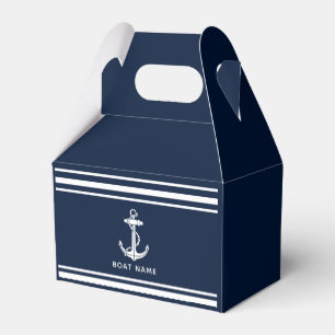 Custom Boat Anchor and Name Nautical Favor Box