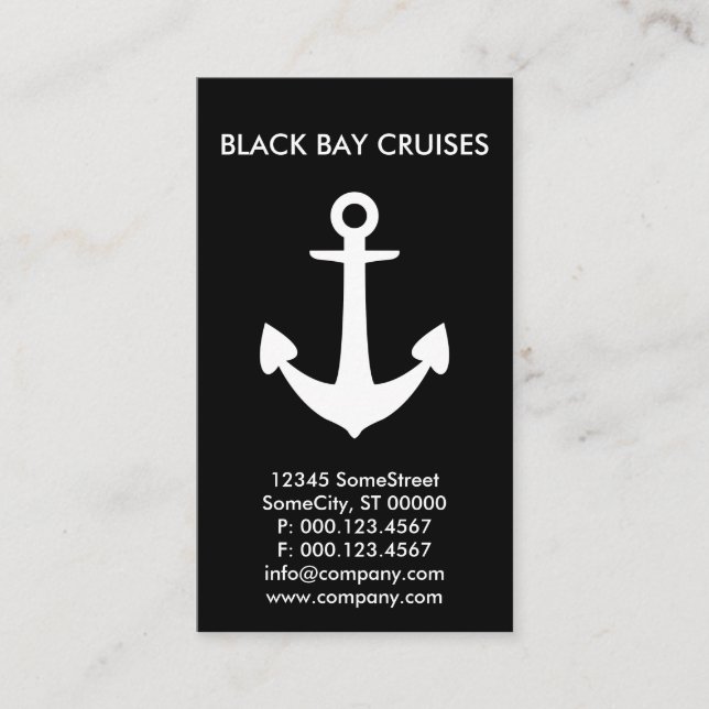 custom boat anchor company business card (Front)