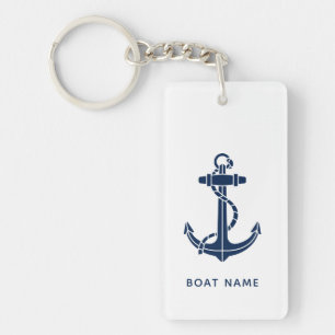 Custom Boat Anchor Cruise Trip Keychain