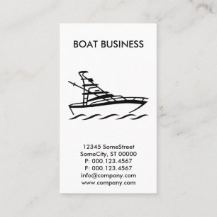 custom boat business business card