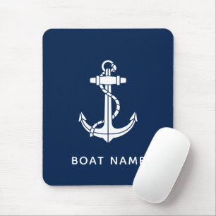 Custom Boat Name Anchor Custom Sailing Crew Mouse Pad