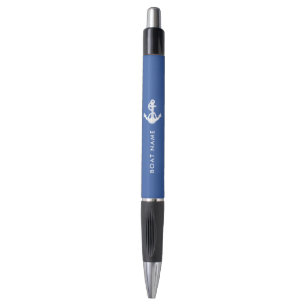 Custom Boat Name and Anchor Blue Pen