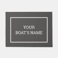 Custom boat name dock mat grey