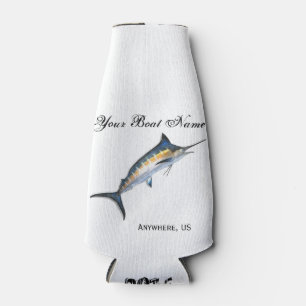 Custom Boat Name Marlin Bottle Cooler