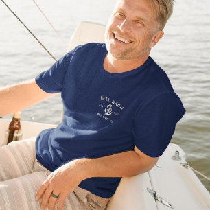 Custom Boat Name Rustic Anchor T-Shirt