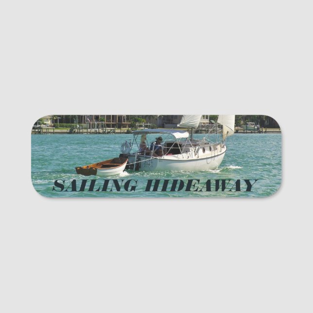 Custom Boat Name Tag-Badge Tag (Front)
