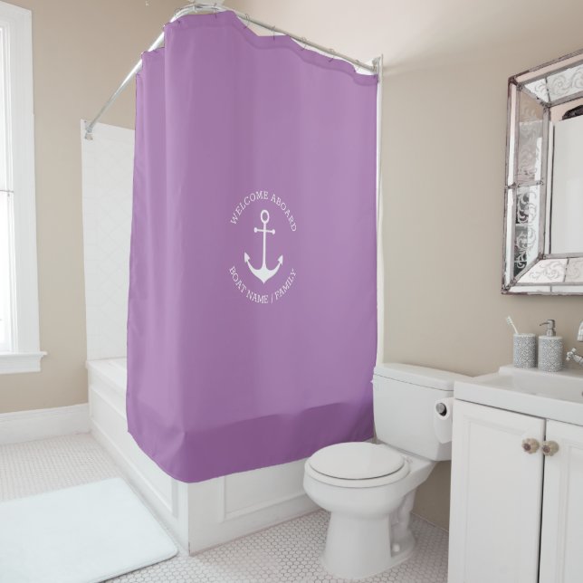 Custom Boat name Welcome Aboard nautical anchor (In Situ)