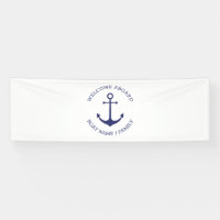 Custom Boat name Welcome Aboard nautical anchor