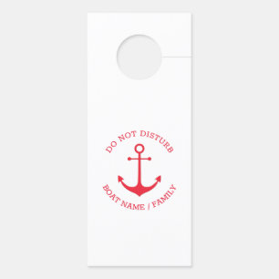 Custom Boat name Welcome Aboard nautical anchor Door Hanger