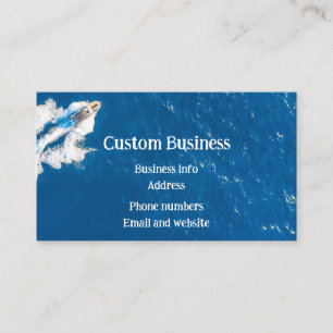 Custom Boat Ocean Sea Lake Water Business Card
