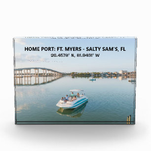 Custom Boat Photo and Home Port Coordinates Block