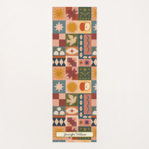 Custom Bohemian Celestial Patchwork Mystical Yoga Mat