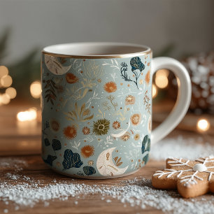 Custom Boho Chic Mug with Personalized Name - Teal