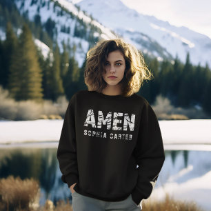 Custom Boho Christian Personalized Women's Basic Sweatshirt