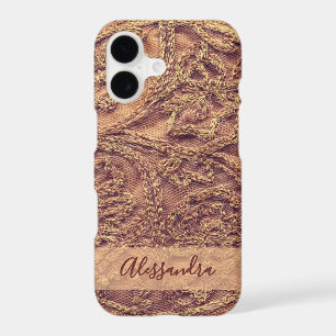 Custom Boho Floral Botanical Dusty Orange 3D Look