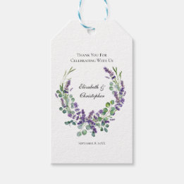Custom Boho Lavender Eucalyptus Wedding Gift Tags