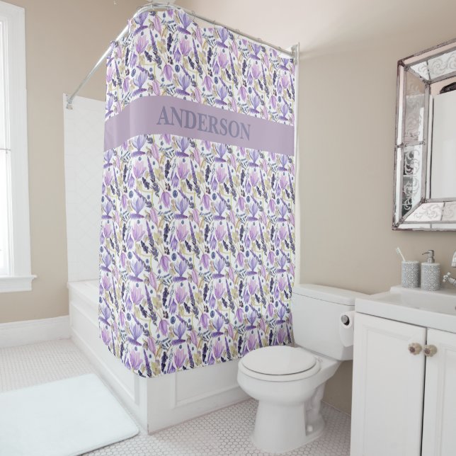 Custom Boho Lavender Flowers Print (In Situ)