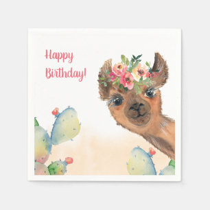 Custom Boho Llama Napkin